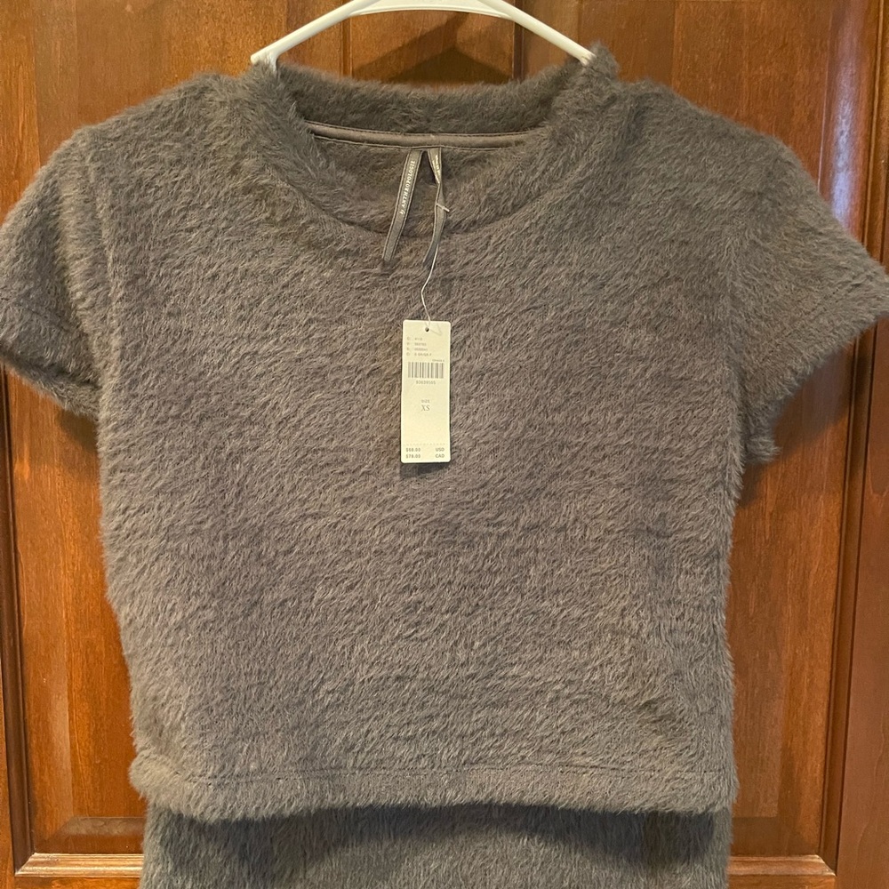 Anthropologie super soft skirt set in gray